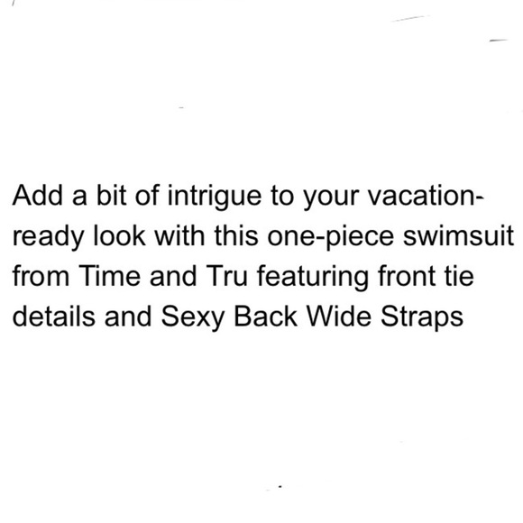 Time & Tru Women’s One Piece Plunge Neckline Swim Suit S 4 6 Black - Picture 3 of 12